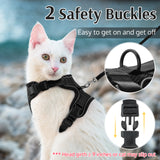 rabbitgoo Cat Harness and Leash for Walking, Escape Proof Soft Adjustable Vest Harnesses for Cats, Easy Control Breathable Reflective Strips Jacket