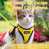 rabbitgoo Cat Harness and Leash for Walking, Escape Proof Soft Adjustable Vest Harnesses for Cats, Easy Control Breathable Reflective Strips Jacket