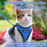 rabbitgoo Cat Harness and Leash for Walking, Escape Proof Soft Adjustable Vest Harnesses for Cats, Easy Control Breathable Reflective Strips Jacket