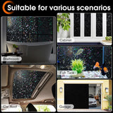 rabbitgoo Window Privacy Film, 3D Decorative Window Vinyl, Stained Glass Window Decals