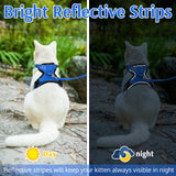 rabbitgoo Cat Harness and Leash for Walking, Escape Proof Soft Adjustable Vest Harnesses for Cats, Easy Control Breathable Reflective Strips Jacket