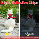 rabbitgoo Cat Harness and Leash for Walking, Escape Proof Soft Adjustable Vest Harnesses for Cats, Easy Control Breathable Reflective Strips Jacket