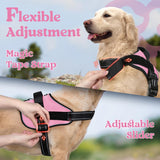 rabbitgoo Dog Harness for Large Dogs, Adjustable Dog Vest with Soft Handle & Molle, Reflective No Pull Pet Harness with Breathable Mesh, Easy Walk Pet Vest