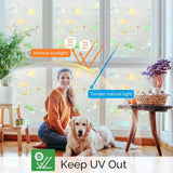 rabbitgoo Privacy Window Film Frosted Window Sticker Static Cling No Glue Glass Film Anti-UV Glass Film for Home Office