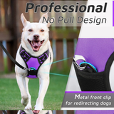 Dog Harness for Large Dogs No Pull, No Choke Dog Harness Soft Padded, Adjustable Reflective Dog Vest with Handle Control for Small Medium Large Dogs