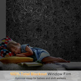 rabbitgoo Window Privacy Film, Decorative Frosted Glass Window Film, Removable Window Sticker