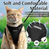 rabbitgoo Cat Harness and Leash for Walking, Escape Proof Soft Adjustable Vest Harnesses for Cats, Easy Control Breathable Reflective Strips Jacket