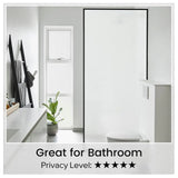 rabbitgoo Window Privacy Film, Decorative Frosted Glass Window Film, Removable Window Sticker