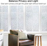 rabbitgoo Privacy Window Film Frosted Window Sticker Static Cling No Glue Glass Film Anti-UV Glass Film for Home Office