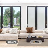 rabbitgoo Window Privacy Film, Decorative Frosted Glass Window Film, Removable Window Sticker