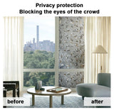 rabbitgoo Privacy Window Film Frosted Window Sticker Static Cling No Glue Glass Film Anti-UV Glass Film for Home Office