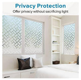 rabbitgoo Privacy Window Film Frosted Window Sticker Static Cling No Glue Glass Film Anti-UV Glass Film for Home Office