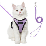 rabbitgoo Cat Harness and Leash for Walking, Escape Proof Soft Adjustable Vest Harnesses for Cats, Easy Control Breathable Reflective Strips Jacket