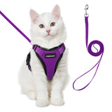 rabbitgoo Cat Harness and Leash for Walking, Escape Proof Soft Adjustable Vest Harnesses for Cats, Easy Control Breathable Reflective Strips Jacket