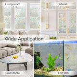 rabbitgoo Privacy Window Film Frosted Window Sticker Static Cling No Glue Glass Film Anti-UV Glass Film for Home Office