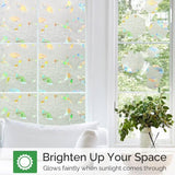 rabbitgoo Privacy Window Film Frosted Window Sticker Static Cling No Glue Glass Film Anti-UV Glass Film for Home Office