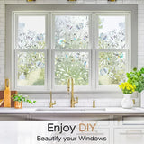 rabbitgoo Window Privacy Film, Decorative Frosted Glass Window Film, Removable Window Sticker