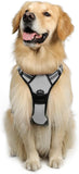 rabbitgoo Dog Harness, No-Pull Pet Harness with 2 Leash Clips, Adjustable Soft Padded Dog Vest, Reflective Outdoor Pet Oxford Vest with Easy Control Handle for Large Dogs